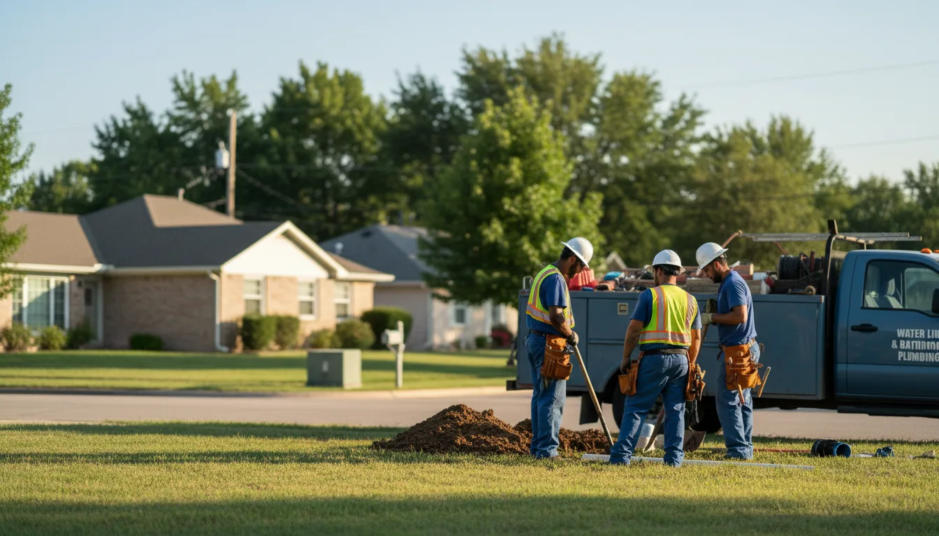 Residential water line and bathroom plumbing service in Stow, MA